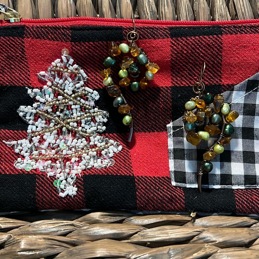 Copper Beaded Earrings